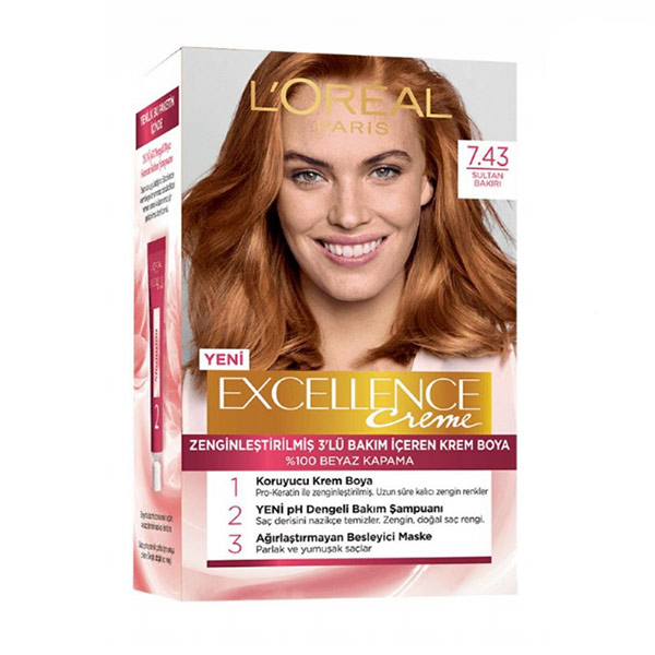 کیت رنگ مو لورآل پاریس مدل Excellence شماره 7.43